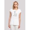 T-Shirt F4NT4STIC "Winter Christmas Deer" Gr. XS, weiß Damen Shirts Jersey