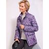 Steppjacke CLASSIC Gr. 52, lila (traube, grau, bedruckt) Damen Jacken Steppjacken