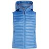 Steppweste TOMMY HILFIGER "LW PADDED GLOBAL STRIPE VEST" Gr. M (38), blau (iconic_blue) Damen Westen Kurzwesten mit Elastic-Band