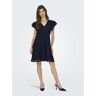 Minikleid ONLY "ONLHELENA LACE CAPSL DRESS WVN NOOS" Gr. S (36), N-Gr, blau (night sky) Damen Kleider Minikleider
