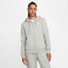 Kapuzensweatjacke NIKE SPORTSWEAR "Club Fleece Women's Full-Zip Hoodie" Gr. XL (48/50), grau (dk grey heather, white) Damen Sweatjacken