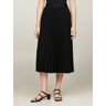 Plisseerock TOMMY HILFIGER "FLUID TWILL PLEATED MIDI SKIRT" Gr. 40, schwarz (black) Damen Röcke Plisseeröcke