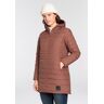 Steppjacke JACK WOLFSKIN "D Steppmantel LUBEENA" Gr. 40, braun (wild ginger) Damen Jacken Sportjacken