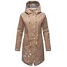 Outdoorjacke MARIKOO "Dancing Umbrella" Gr. S, grau (taupe) Damen Jacken Outdoorjacken mit einer großen Kapuze