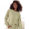 Sweatshirt S.OLIVER "aus Ripp-Qualität" Gr. 48/50, grün (pistazie) Damen Sweatshirts