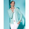 Strickjacke CREATION L Gr. 48, bunt (mint, zartmint, gemustert) Damen Strickjacken