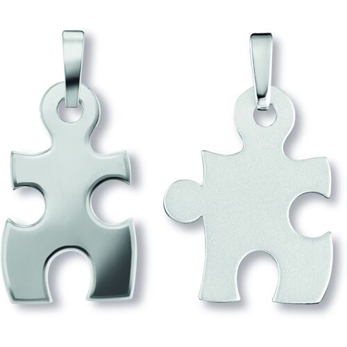 Ketten-Anhänger ONE ELEMENT "Puzzle Anhänger aus 925 Silber" Schmuckanhänger Gr. Silber 925 (Sterlingsilber), silberfarben (silber) Damen Anhänger