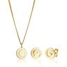 Schmuckset ELLI "Spirale Verspielt Basic Set 925 Silber" Schmuck-Sets Gr. OneSize, goldfarben (gold) Damen Schmucksets