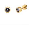 Paar Ohrstecker VIVANCE "585/- Gelbgold glanz Tansanit" Ohrringe Gr. ONE-SIZE, Gold, gelb (gelb, blau) Damen Ohrstecker