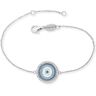 Silberarmband ENGELSRUFER "LUCKY EYE SILBER, ERB-EYE-ZIM" Armbänder Gr. Silber 925 (Sterlingsilber), bunt (silberfarben, schwarz, blau, weiß, hellblau, hellblau) Damen Armbänder Silber