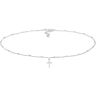 Collier ELLI "Choker Kugelkette Kreuz Glaube 925 Silber" Halsketten Gr. 36, Silber 925 (Sterlingsilber), Länge: 36 cm, silberfarben (silber) Damen Collier Kreuzkette Silberkette Kreuzketten Halsschmuck