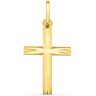 Kreuz-Anhänger FIRETTI "Schmuck Geschenk Gold 375 Halsschmuck Anhänger Halskette Kreuz" Schmuckanhänger Gr. Gelbgold 375, 0,16 g, gelb (gelbgoldfarben) Damen Anhänger