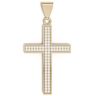 Kreuz-Anhänger FIRETTI "Schmuck Geschenk Gold 375 Halsschmuck Anhänger Halskette Kreuz" Schmuckanhänger Gr. Gelbgold 375, 2,10 g, goldfarben (gelbgoldfarben, kristallweiß, kristallweiß) Herren Anhänger