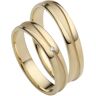 Trauring FIRETTI "Schmuck Geschenk Gold 750 Hochzeit Ehering "LIEBE"" Fingerringe Gr. 50, 0,01 ct SI = kleine Einschlüsse mit Brillant, Gelbgold 375, 4 mm, gelb (gelbgoldfarben) Trauringe