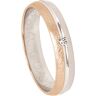 Trauring FIRETTI "Schmuck Geschenk Gold 375 Hochzeit Ehering "LIEBE"" Fingerringe Gr. 20, 0,02 ct SI = kleine Einschlüsse mit Brillant, Weißgold 375-Roségold 375, 4 mm, rosegold (weißgoldfarben, roségoldfarben) Trauringe Made in Germany, wahlweise mit ode