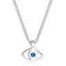 Collierkettchen ELLI "Evil Eye Kristalle 925 Sterling Silber" Halsketten Gr. 40, mit Steinen, Silber 925 (Sterlingsilber), Länge: 40 cm, blau Damen Colliers