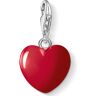 Charm-Einhänger THOMAS SABO "rotes Herz, 0016-007-10" Charms bunt (silberfarben, rot) Damen Charms Anhänger