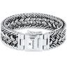 Armband KUZZOI "Herren Silber Maskulin Oberfläche oxidiert" Armbänder Gr. 19 cm, ohne Stein, Silber 925 (Sterlingsilber), silberfarben (silber) Herren Armbänder