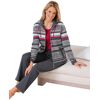 Hausanzug HAJO Gr. 44/46, bunt (anthrazit, rot) Damen Homewear-Sets Hausanzüge