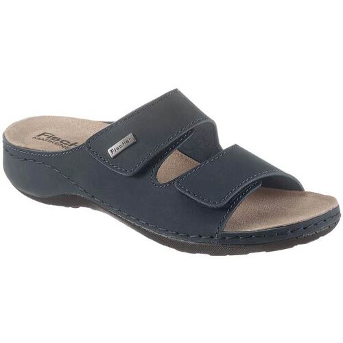 Fischer Pantolette FISCHER Gr. 37, blau Damen Schuhe Pantoletten