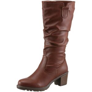 Stiefel CITY WALK Gr. 39, Normalschaft, braun (cognac) Damen Schuhe Reißverschlussstiefel