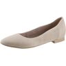 Ballerina TAMARIS Gr. 36, grau (taupe) Damen Schuhe Ballerinas Flats, Business Schuh mit TOUCH-IT Ausstattung, schmale Form