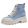 Schnürboots TAMARIS Gr. 36, blau (jeansfarben) Damen Schuhe Reißverschlussstiefeletten