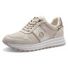 Plateausneaker TAMARIS Gr. 37, beige (creme, kombiniert) Damen Schuhe Sneaker