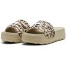 Sandale PUMA "Karmen Drama Slides Damen" Gr. 37, beige (putty brown mushroom black beige) Schuhe Halbschuhe