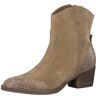 Westernstiefelette TAMARIS Gr. 37, beige (camelfarben kombiniert) Damen Schuhe Stiefelette Reißverschlussstiefeletten Cowboy Stiefelette, Boots mit funkelnden Glitzersteinen