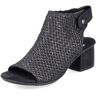 Sandalette RIEKER Gr. 37, schwarz (schwarz, black) Damen Schuhe Schaftsandale Sandalette Schaftsandaletten