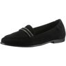 Loafer TAMARIS Gr. 37, schwarz Damen Schuhe Slip ons Slipper, Business Schuh mit funkelnder Zierschnalle