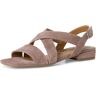 Sandalette TAMARIS Gr. 37, grau (taupe) Damen Schuhe Sandaletten Sommerschuh, Sandale, Blockabsatz, mit Touch it Ausstattung