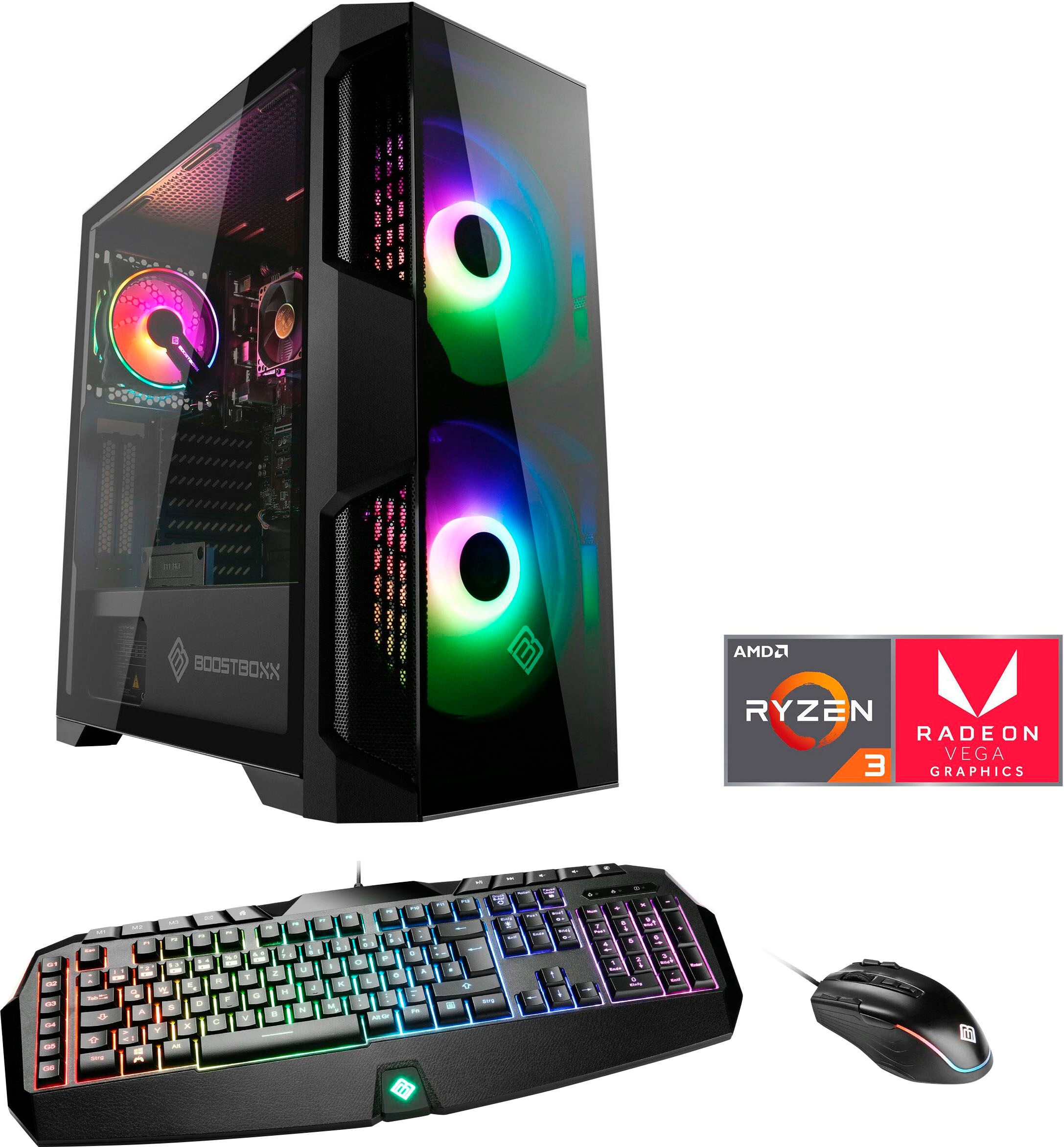 CSL Gaming-PC "Levitas T8113" Computer Gr. Microsoft Windows 10 Home (64 Bit), 16 GB RAM 1000 GB SSD, schwarz Gaming PCs