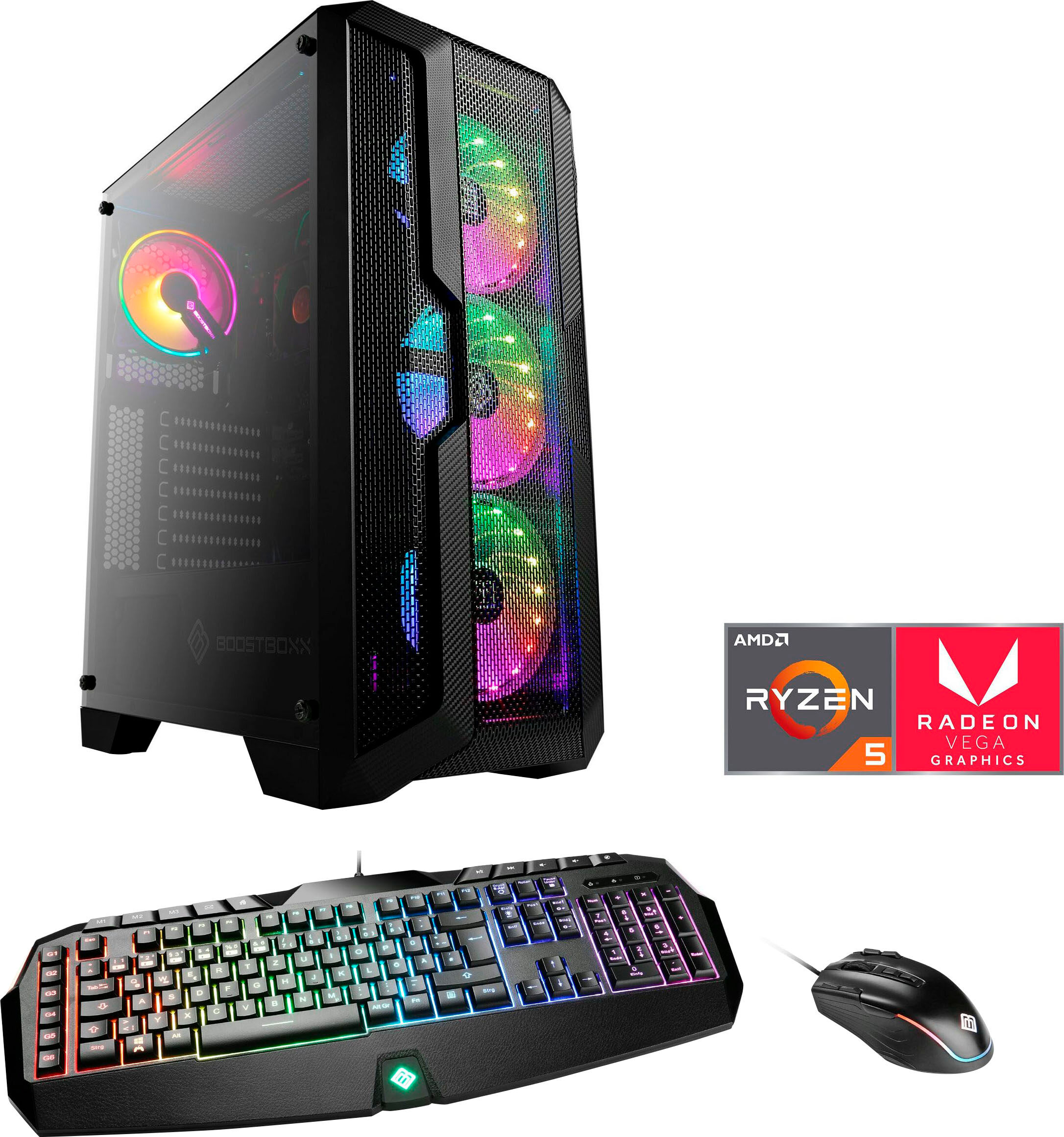 CSL Gaming-PC "Levitas T8513" Computer Gr. Microsoft Windows 10 Home (64 Bit), 16 GB RAM 500 GB SSD, schwarz Gaming PCs