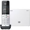 GIGASET Schnurloses DECT-Telefon COMFORT 500A mit IP BASE Stationärtelefone schwarz-weiß (silber, schwarz, weiß) Telefone schnurlos