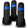 PROFOON Schnurloses DECT-Telefon "PDX-300 TRIPLE" Stationärtelefone schwarz Telefone schnurlos