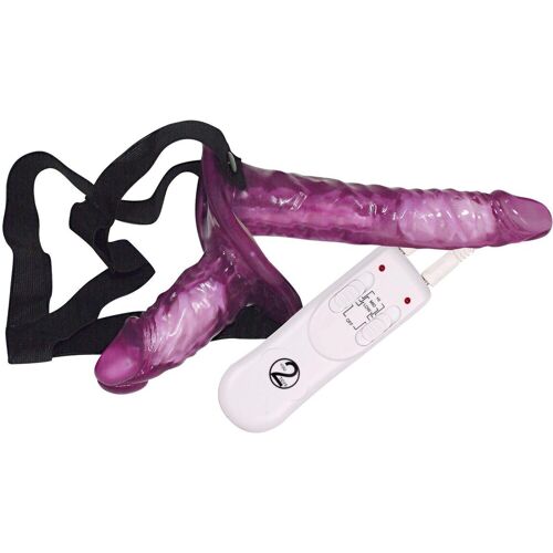 Umschnallvibrator YOU2TOYS "Umschnallvibrator „Vibrating Strap on Duo“" Vibratoren lila Klassische Vibratoren