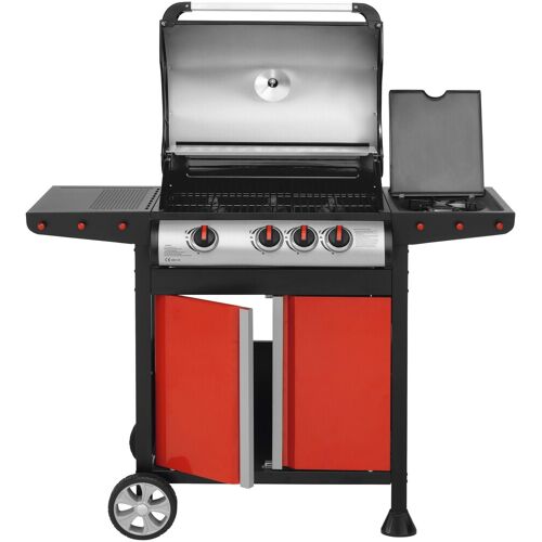 Justus Gasgrill JUSTUS „Genius“ Grills Gr. B/H/T: 122 cm x 106 cm x 57 cm, rot Gasgrills BxTxH: 122x57x106 cm