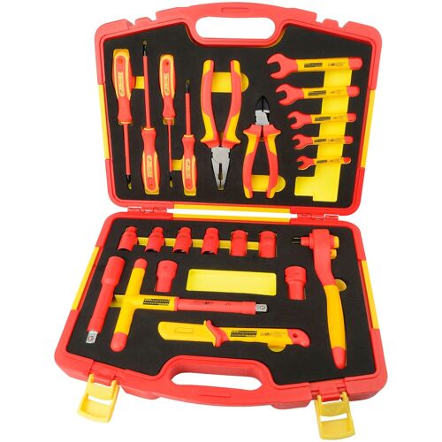 BRÜDER MANNESMANN WERKZEUGE Werkzeugset Werkzeugsets Werkzeugsatz , gelb Werkzeug