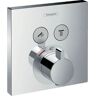 Brausethermostat HANSGROHE "ShowerSelect" Armaturen Gr. H/T: 15,5 cm x 5,4 cm, silberfarben (chrom) Duscharmaturen