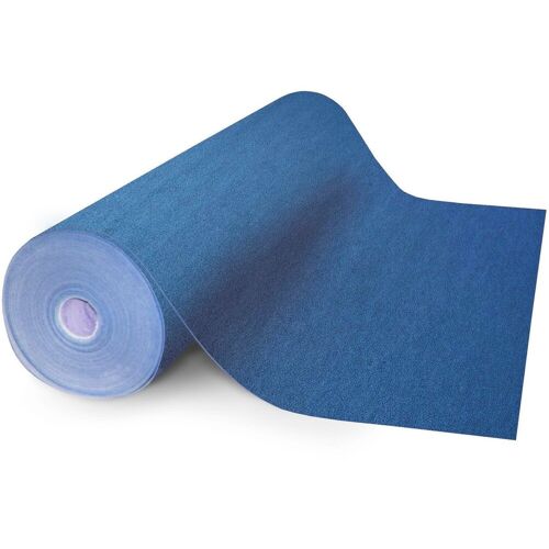 MY HOME Teppichboden „Malta“ Teppiche verschiedene Farben & Größen, Polypropylen, Nadelfilz Gr. B/L: 200 cm x 350 cm, 3 mm, 1 St., blau (dunkelblau) Teppichboden