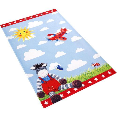 Kinderteppich BABYGLÜCK "Babyglück 710-11" Teppiche Gr. B/L: 140 cm x 200 cm, 6 mm, 1 St., rot Kinder Kinderzimmerteppiche