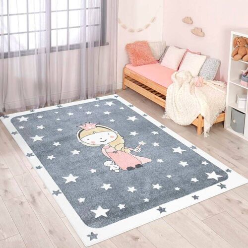 Kinderteppich CARPET CITY "ANIME893" Teppiche Gr. B/L: 160 cm x 230 cm, 11 mm, 1 St., grau Kinder Kinderzimmerteppiche