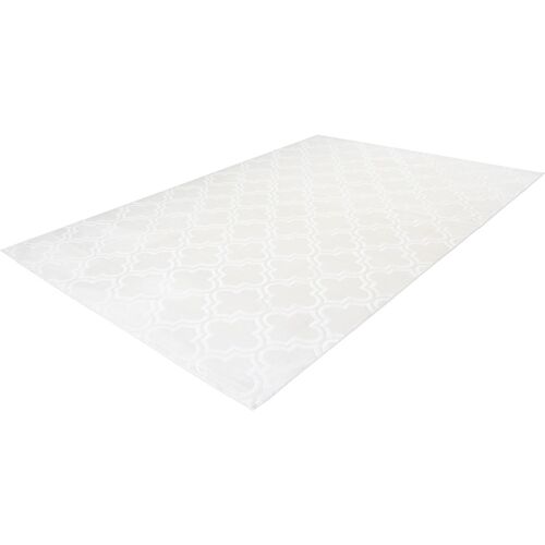 Calo-Deluxe Teppich CALO-DELUXE "Latemar 200" Teppiche Gr. B/L: 80 cm x 300 cm, 7 mm, 1 St., weiß Wohnzimmerteppiche Teppiche Hoch- Tief Struktur, Wohnzimmer