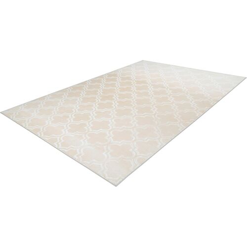 Calo-Deluxe Teppich CALO-DELUXE "Latemar 200" Teppiche Gr. B/L: 160 cm x 230 cm, 7 mm, 1 St., beige (creme) Wohnzimmerteppiche Teppiche Hoch- Tief Struktur, Wohnzimmer