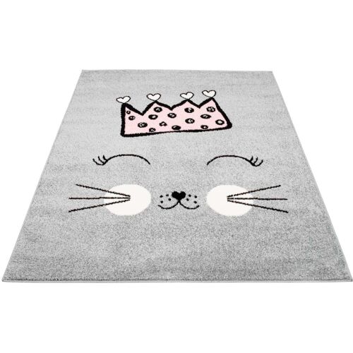 Kinderteppich CARPET CITY "Bubble Kids 1331" Teppiche Gr. B/L: 140 cm x 200 cm, 11 mm, 1 St., grau Kinder Kinderzimmerteppiche