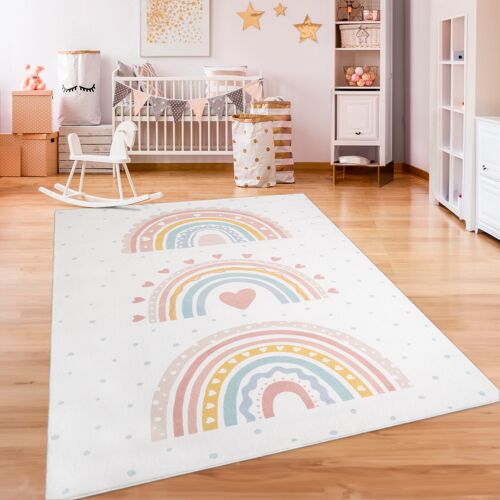 Kinderteppich PACO HOME "Eliz 392" Teppiche Gr. B/L: 160 cm x 220 cm, 12 mm, 1 St., rosa Kinder Kinderzimmerteppiche