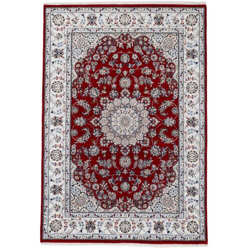 Orientteppich WOVEN ARTS "Orientteppich Nain" Teppiche Gr. B/L: 90 cm x 160 cm, 15 mm, 1 St., rot Nain-Teppiche