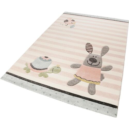 Kinderteppich SIGIKID "Happy Friends" Teppiche Gr. B/L: 200 cm x 290 cm, 13 mm, 1 St., rosa Kinder Kinderzimmerteppiche